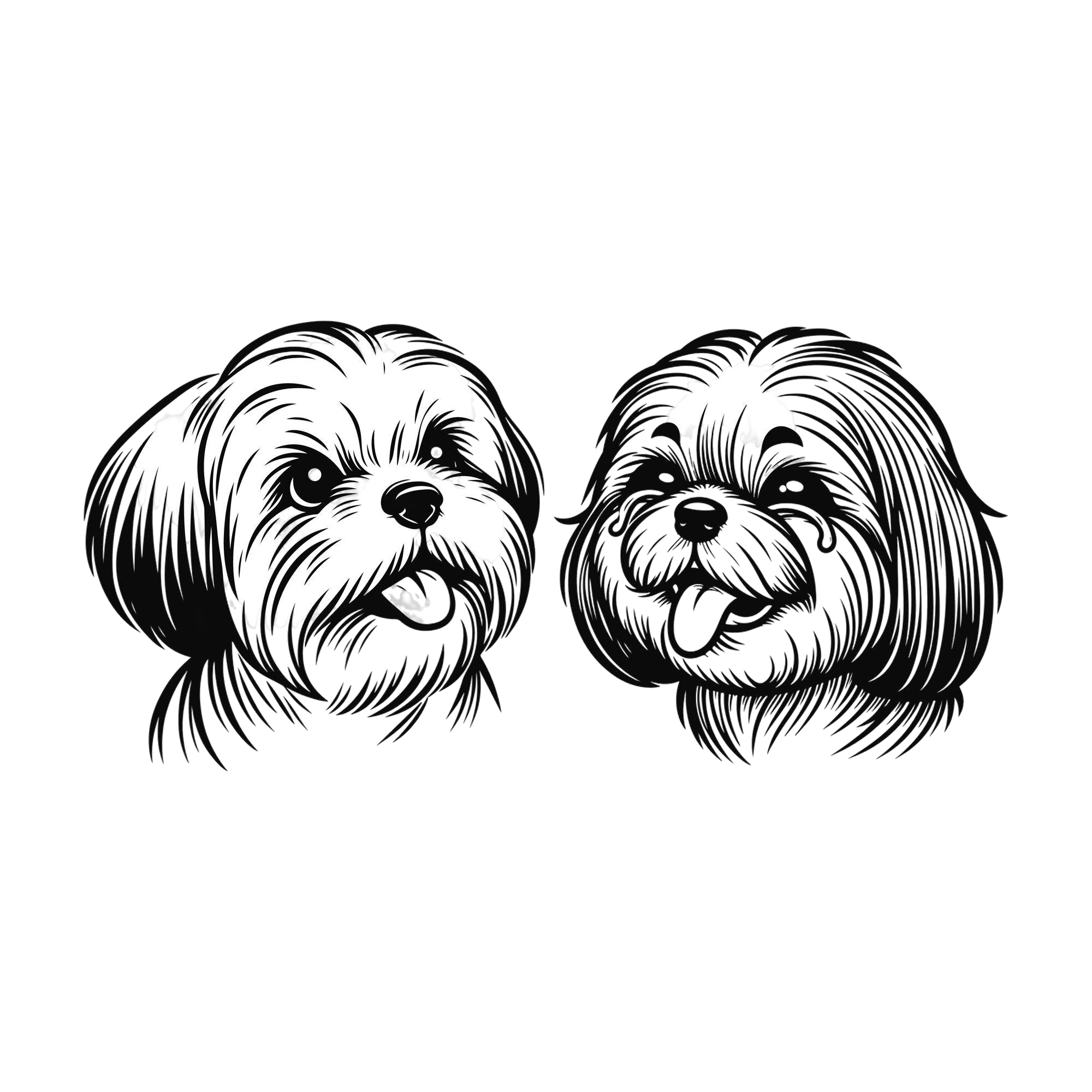shih tzu poses very cute vector silhouette dog design - ICraftAds - Website & Digital Marketing Agency